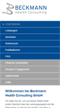Mobile Screenshot of beckmann-health-consulting.de